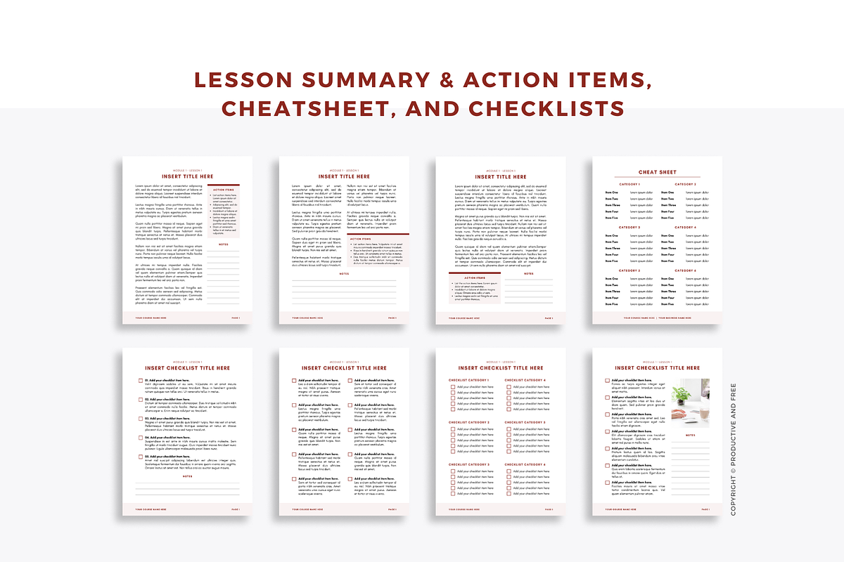 Canva Workbook Template Courses, a Magazine Template by ProductiveandFree (Photo 6 of 21)
