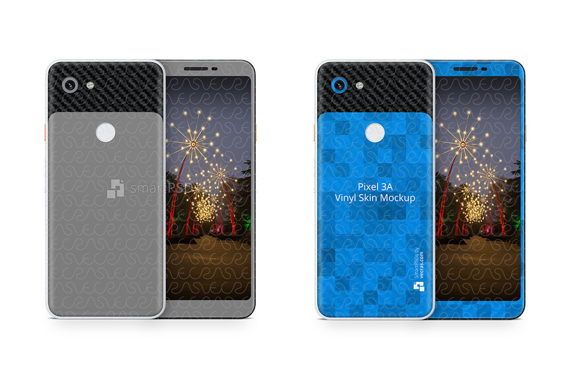 Google Pixel 3A Vinyl Skin Mockup by Vecras  Creative Market