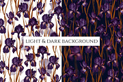 Velvet Irises. Luxury Floral Pattern, a Pattern Graphic by PaperJamLab (Thumbnail 8 of 11)