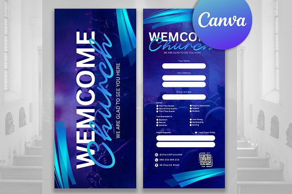 Church Welcome Card Template Canva preview 4