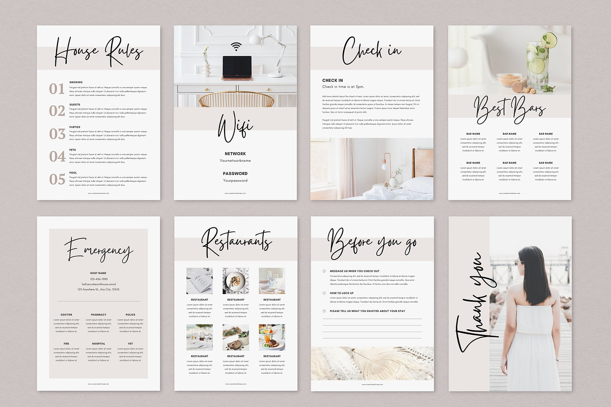 Airbnb Welcome Book Template Canva, a Brochure Template by DeeBeeDesign (Photo 8 of 10)