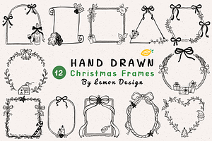 Christmas Frames SVG Clipart Bundle, a Seasonal Illustration by LemonDesign