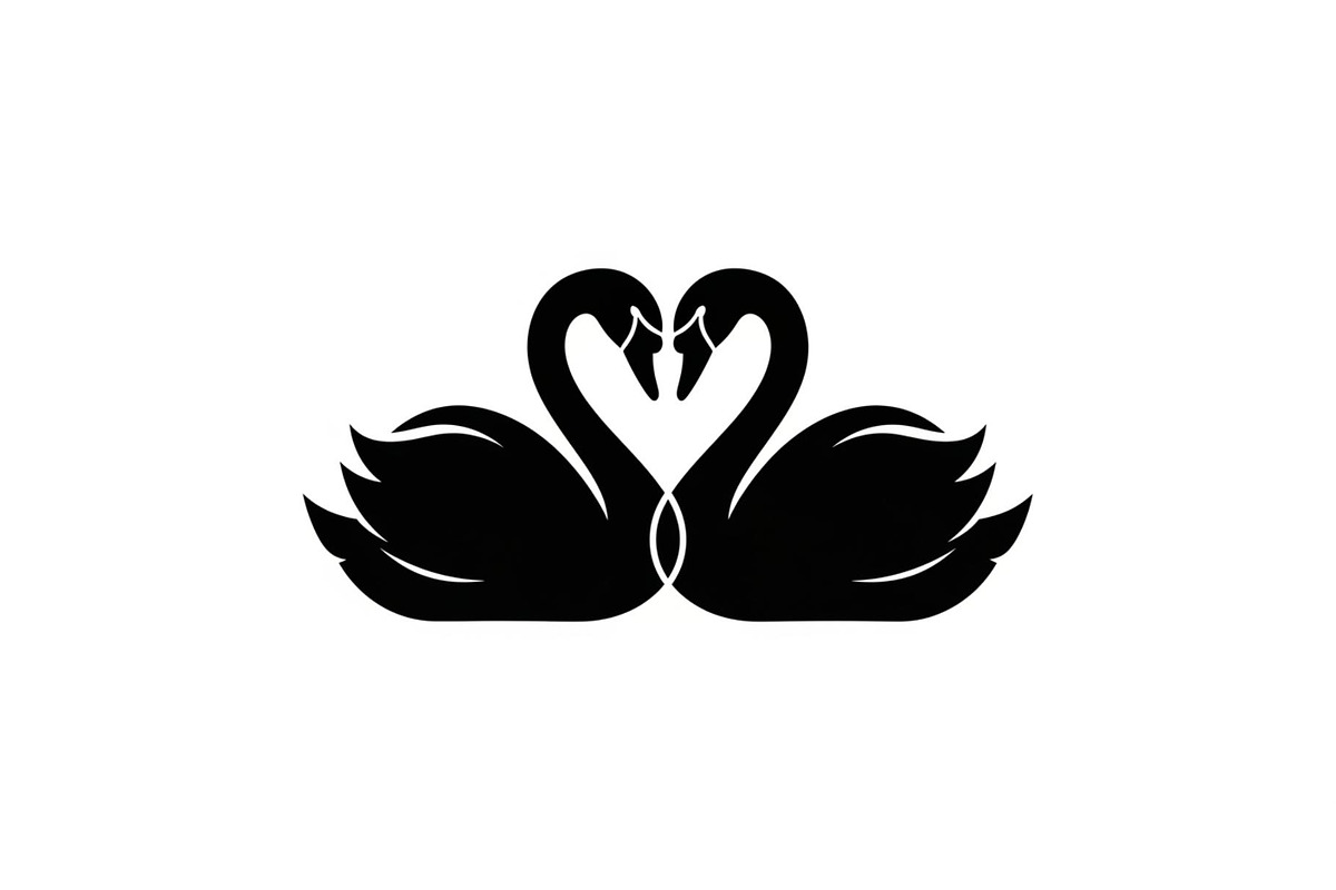 Swan Love Silhouette SVG Bundle, an Illustration by Designs_River (Photo 15 of 31)