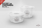 Round Lid Deli Containers Mockup, a Cups & Container Mockup by INCDesign (Thumbnail 2 of 8)