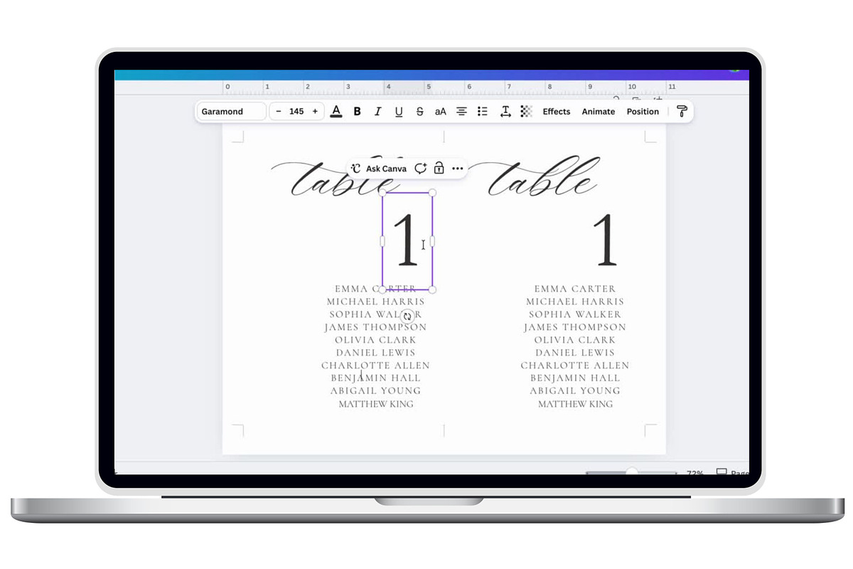 Wedding Seating Chart: Canva, an Invitation Template by Arfis (Photo 10 of 11)