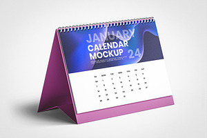 Standing Desk Calendar Mockup