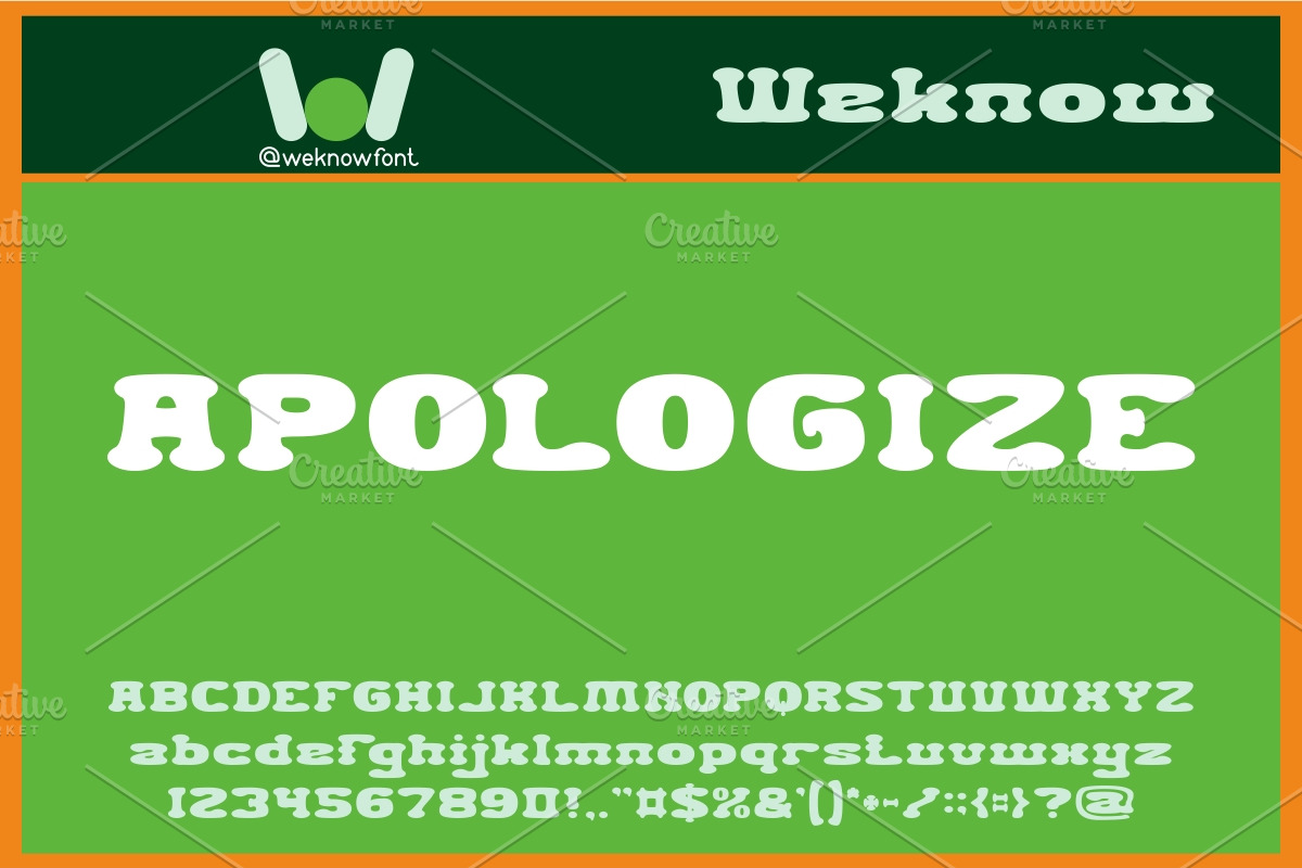 Appologize font, a Font by weknow (Photo 1 of 5)