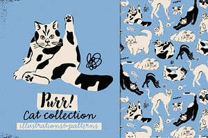 Purr! Cats collection, an Animal Illustration by Twisted Tail