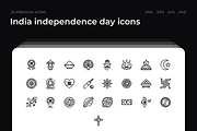 India independence day icons, an Outline Icon by Wencory (Thumbnail 1 of 2)