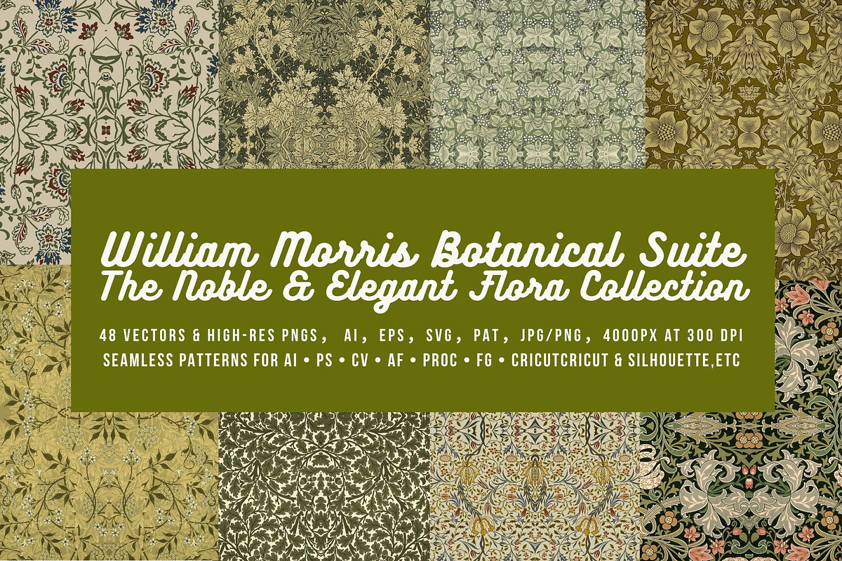 William Morris Seamless Pattern 16, a Pattern Graphic by ARTOZEN DIGITAL (Photo 1 of 16)