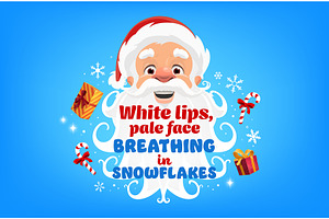 Christmas quote white lips pale face, an Illustration by Vector Tradition