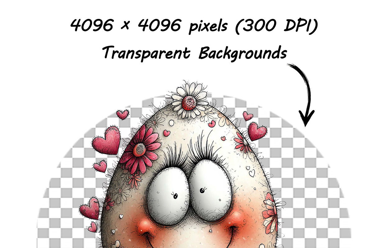Funny Easter Eggs Clipart Whimsical, an Illustration by one-touch (Photo 11 of 18)