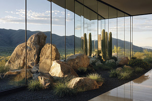 View of mountains and cacti, a Photo by Pavel_design