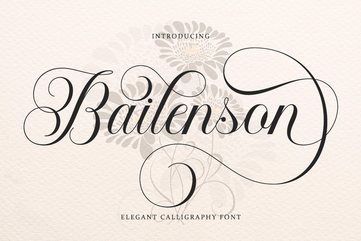 Bailenson, a Script Font by Pista Mova (Photo 1 of 11)