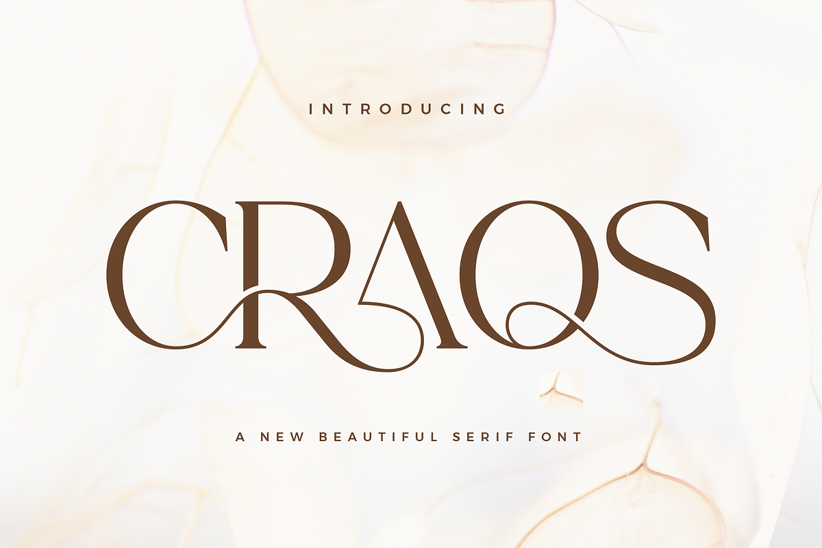 Craos - Beautiful Serif Font, a Serif Font by Aqeel_Art (Photo 1 of 12)
