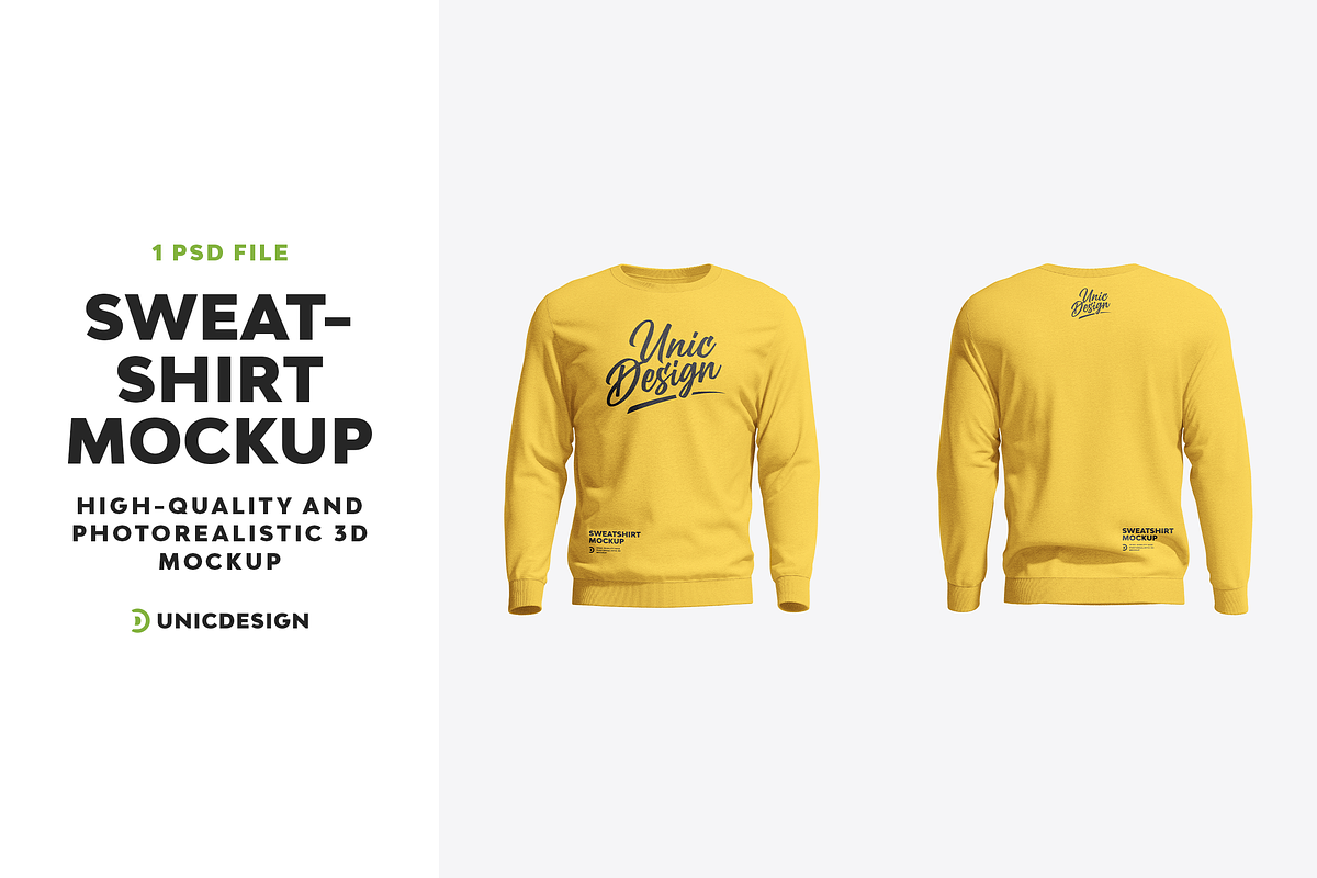 Sweatshirt Mockup, a Shirt Mockup by UnicDesign (Photo 1 of 3)