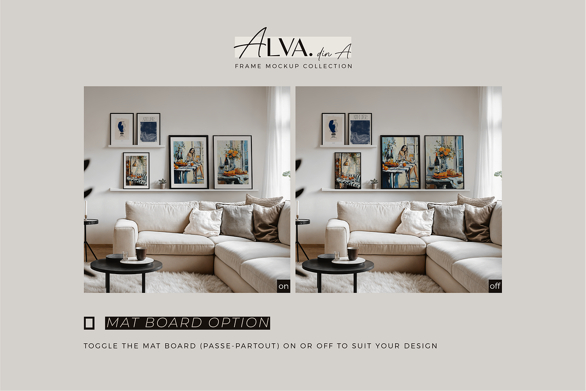ALVA Din A | Frame Mockup Collection, a Product Mockup by Acierto Studio (Photo 4 of 9)