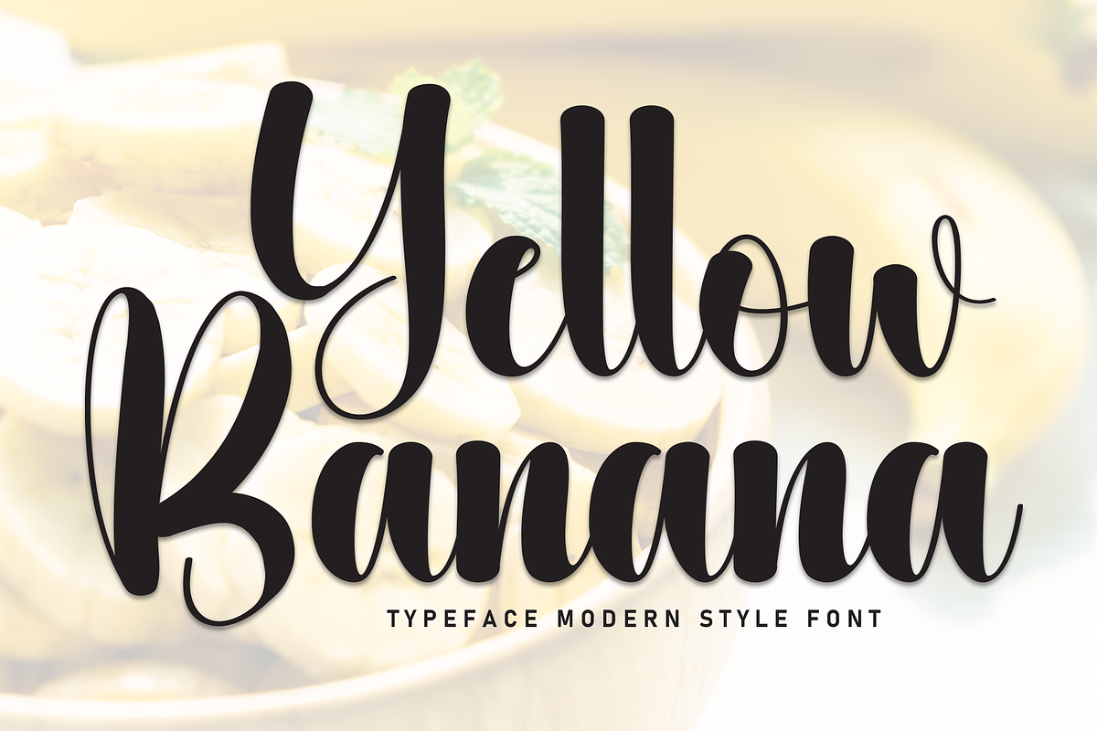 Yellow Banana | Script Font, a Handwritten Font by Scratchones (Photo 1 of 8)