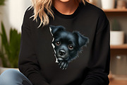 Watercolor Peeking Black Dog PNG Cli, an Illustration by DreamCafeArt (Thumbnail 5 of 7)