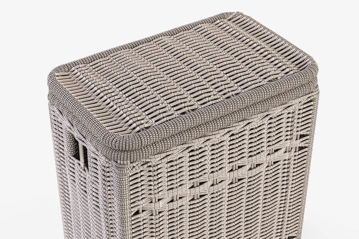 Wicker Laundry Hamper 08 Brown, an Object 3D Model by Markelos (Photo 7 of 10)