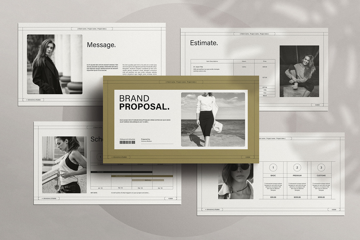 Brand Proposal Presentation Template, a Presentation Template by TemplatesForest (Photo 1 of 6)