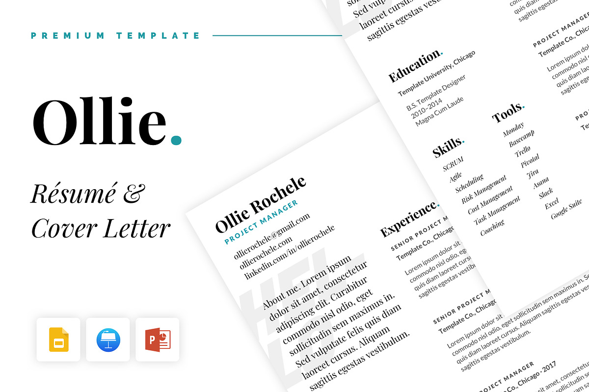 Ollie - Resume and Cover Letter, a Resume Template by Sleeper Labs (Photo 1 of 5)