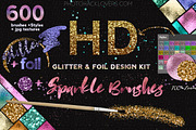 GLITTER-fOIL kit + Sparkle Brushes