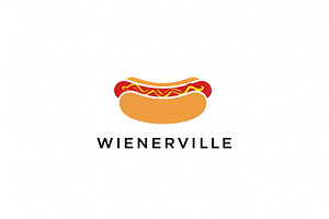 Wienerville Hot Dog, a Branding & Logo Template by Logocreative
