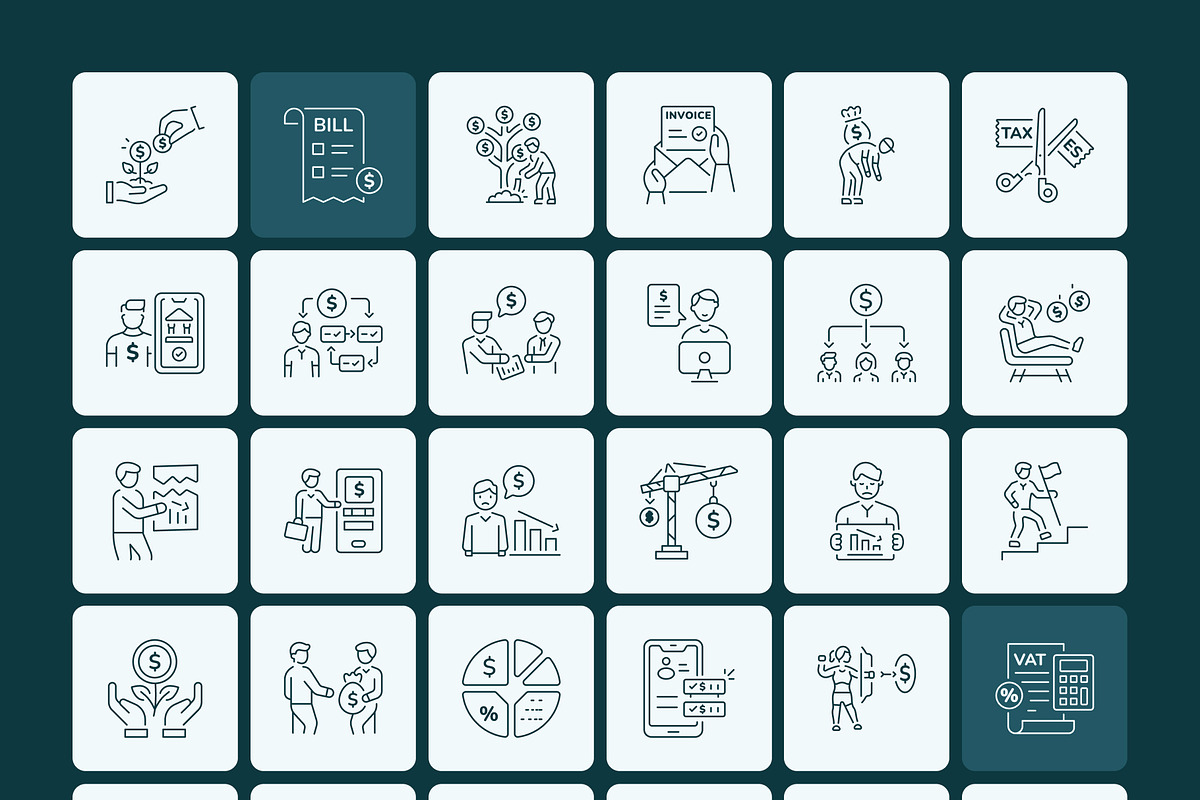 475 Financial and Economic Icons, an Outline Icon by Prosymbols (Photo 9 of 13)