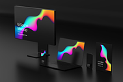 Black Devices Mockup Dark Theme Set, a Mac Mockup by Mockupdaddy (Thumbnail 3 of 22)