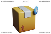 Yellow Shipping Box with Tape Dispen, an Object 3D Model by Wencory (Thumbnail 1 of 3)