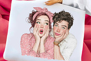 Valentines Day Romantic Couple Png, an Illustration by Libby Wishes (Thumbnail 3 of 7)