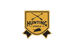 Hunting Area Badge, a Branding & Logo Template by Atlantis X Nurman Arbai
