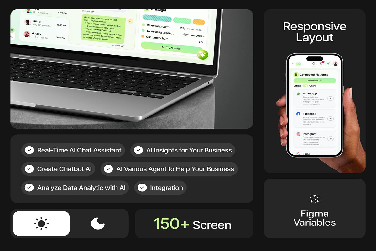 BizMind Business Assistant AI Power, an UI Kit Template by Creative Perspective (Photo 2 of 7)
