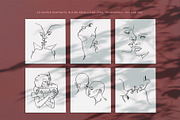 Abstract Couple Portrait Line Art, a Decorative Illustration by Rough Edges Supply Co. (Thumbnail 4 of 9)