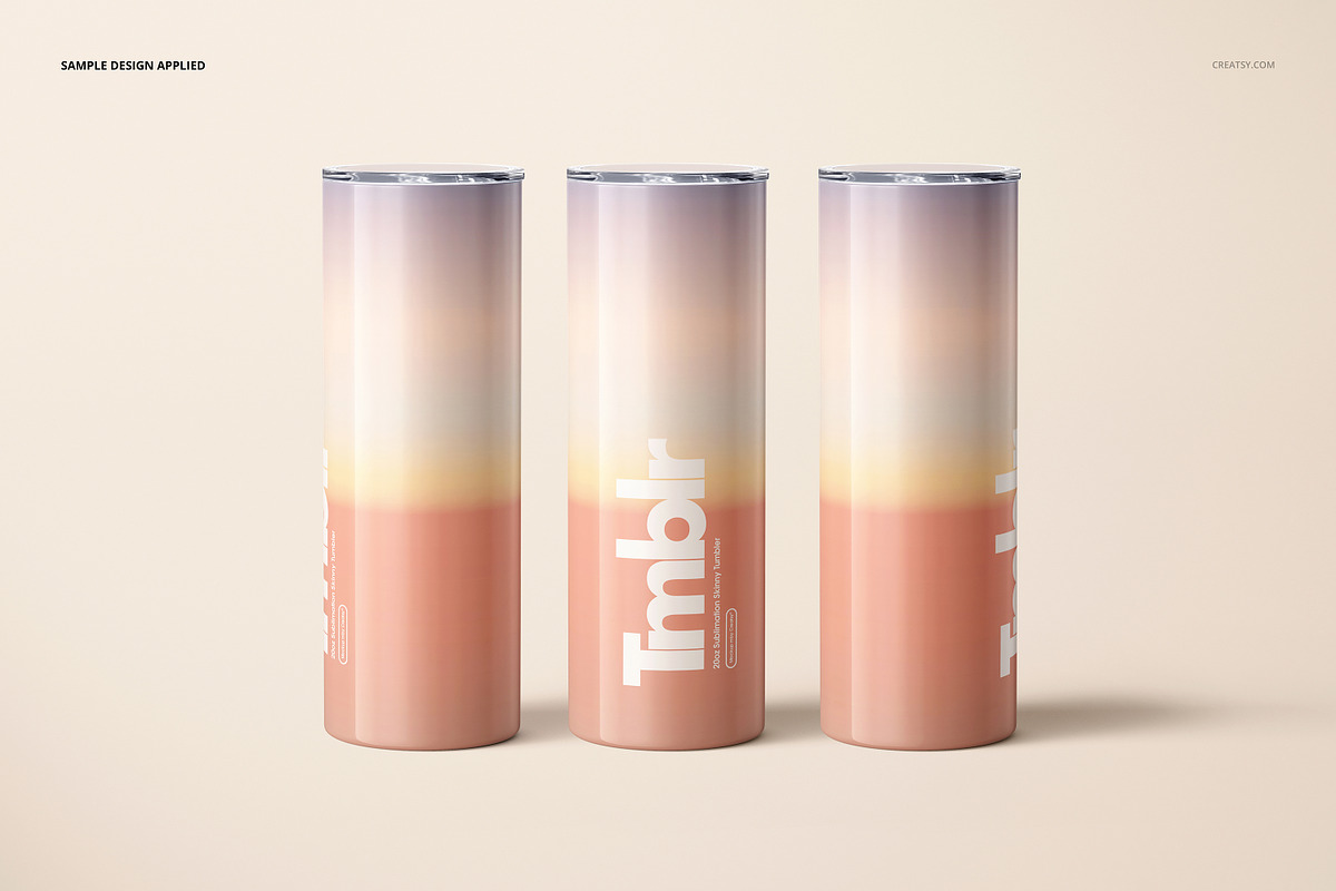 20oz Skinny Tumbler Mockup Set, a Cups & Container Mockup by creatsy5 (Photo 14 of 16)