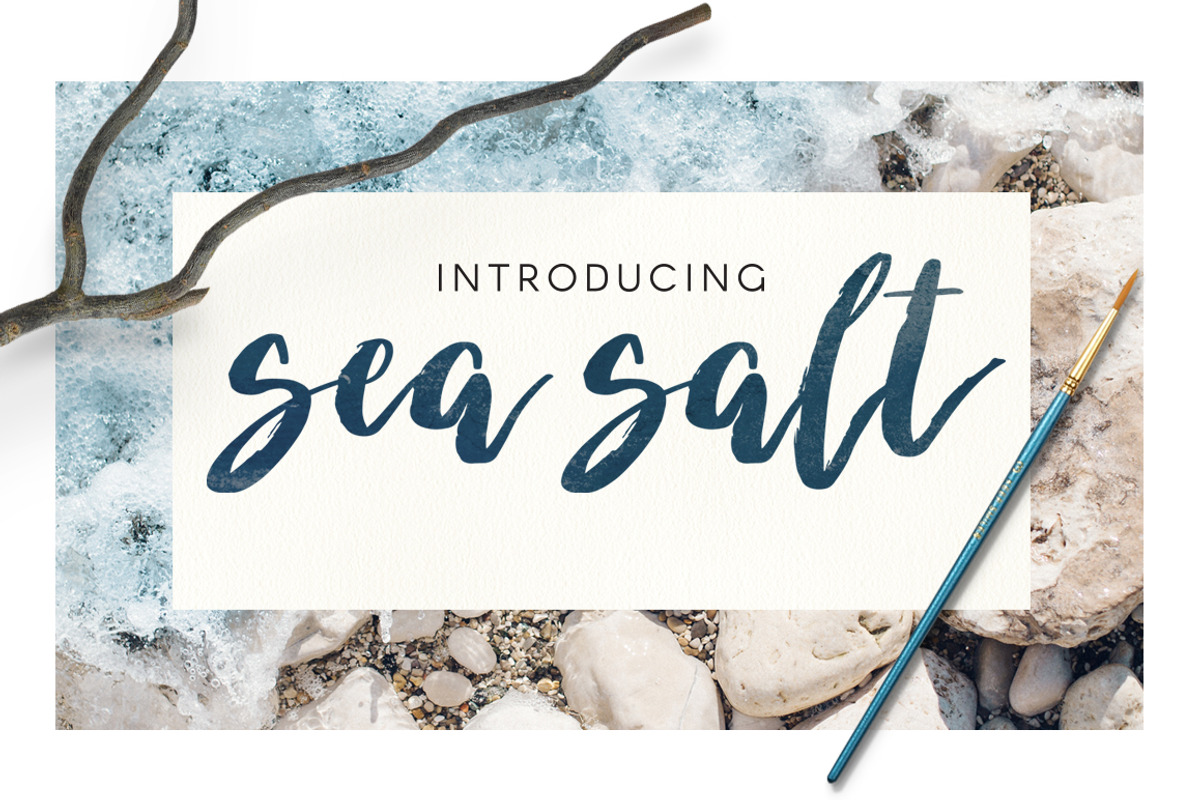 "Sea Salt" Brush Script