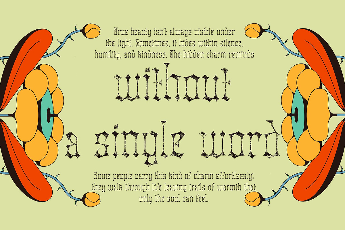 Atheris Stamp, a Blackletter Font by Craft Supply Co. (Photo 6 of 8)