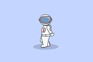 Astronaut In A White Space Suit