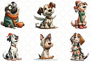 Quirky Christmas Dog Clipart, an Illustration by Black Bird Studio (Thumbnail 3 of 6)