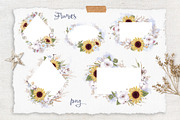 Watercolor Sunflowers and Cotton, an Illustration by Yuliya Art (Thumbnail 15 of 24)