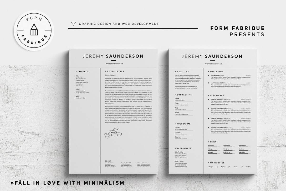 Resume/CV, a Resume Template by Form Fabrique (Photo 1 of 7)