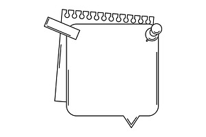 Paper note with pin., an Education Illustration by incomible