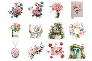 Watercolor Spring Planner Clipart, an Illustration by DreamArtGraphic (Thumbnail 3 of 4)