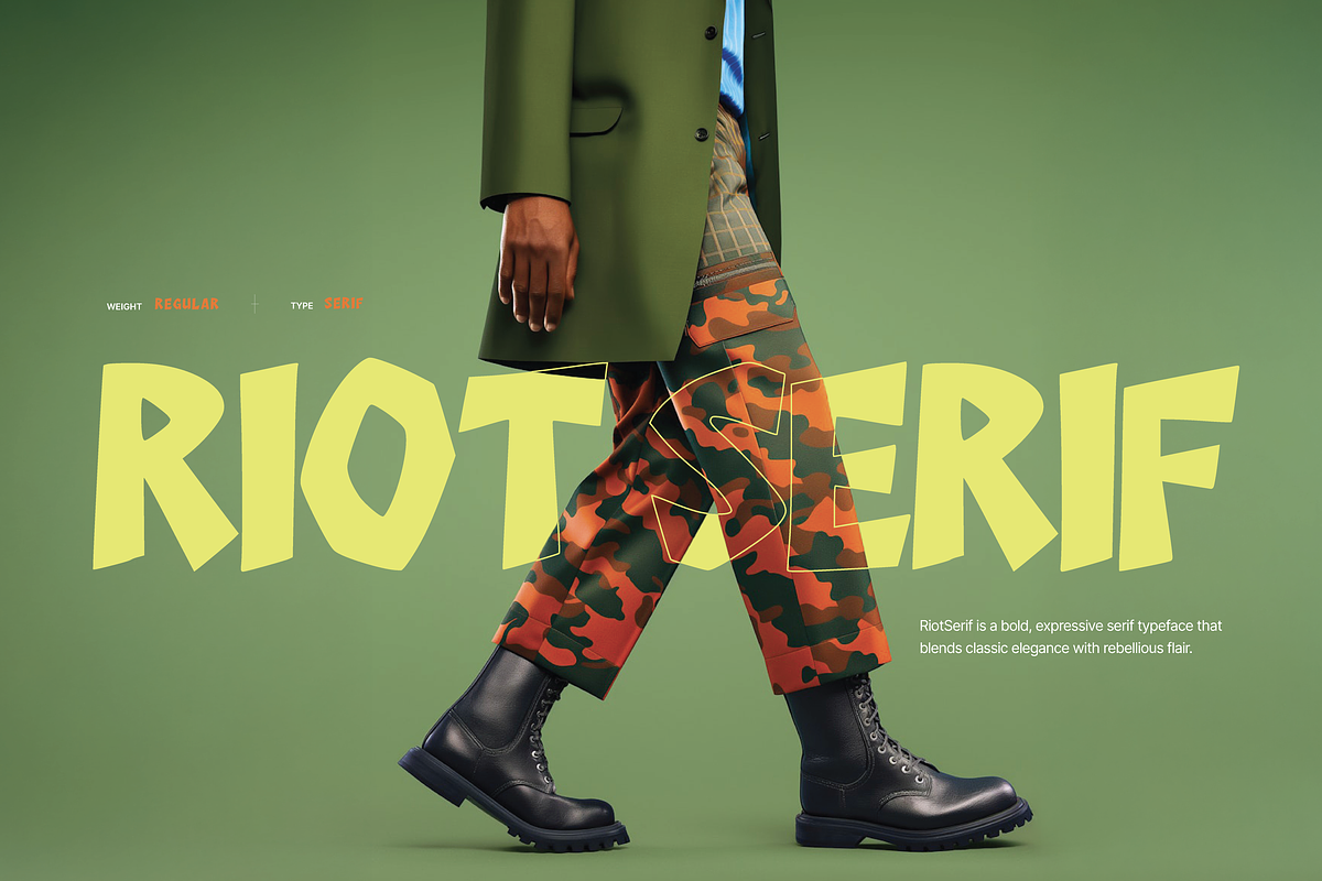 Riot Serif Font, a Font by jango1015 (Photo 1 of 3)