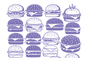Delicious Burger Illustrations Set, a Food Illustration by CarWrap design (Thumbnail 3 of 4)