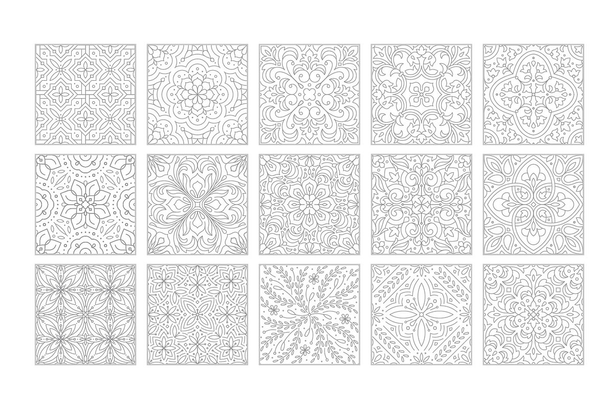 Monoline Ornaments, a Pattern Graphic by Crystal Line (Photo 3 of 9)
