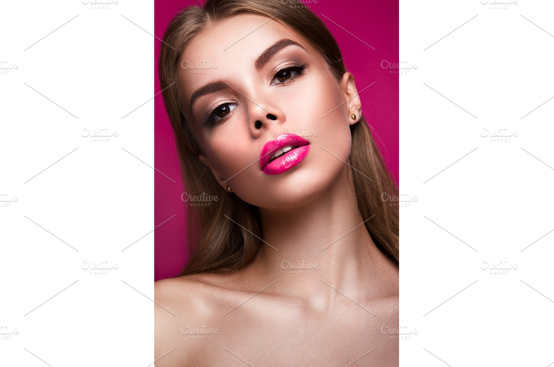 Close-up portrait of beautiful woman, a Beauty & Fashion Photo by korabkova