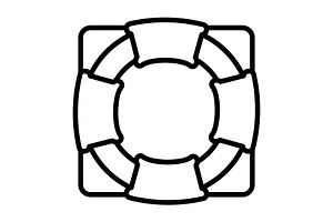 Lifebuoy Line Icon, an Icon by Pexelpy