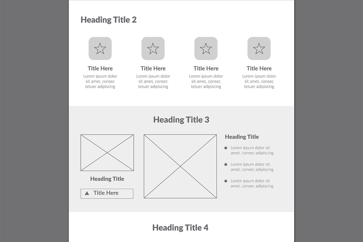 Wireframe For Healthcare Website, a Wireframe Template by MightyDesign (Photo 4 of 9)